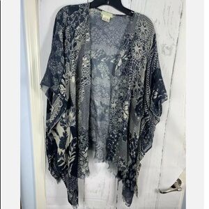 NWOT Anthropologie Petanu by Pashma Blues O/S shawl Scarf Wrap